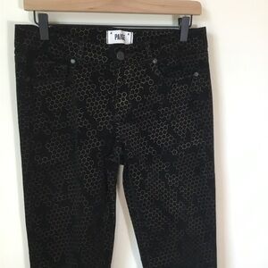 Paige Metallic Honeycomb Velvet‎ Pants